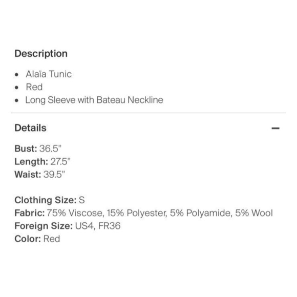 ALAIA BATEAU NECKLINE LONG SLEEVE FRINGE TUNIC reg. $2,850 - Picture 6 of 6